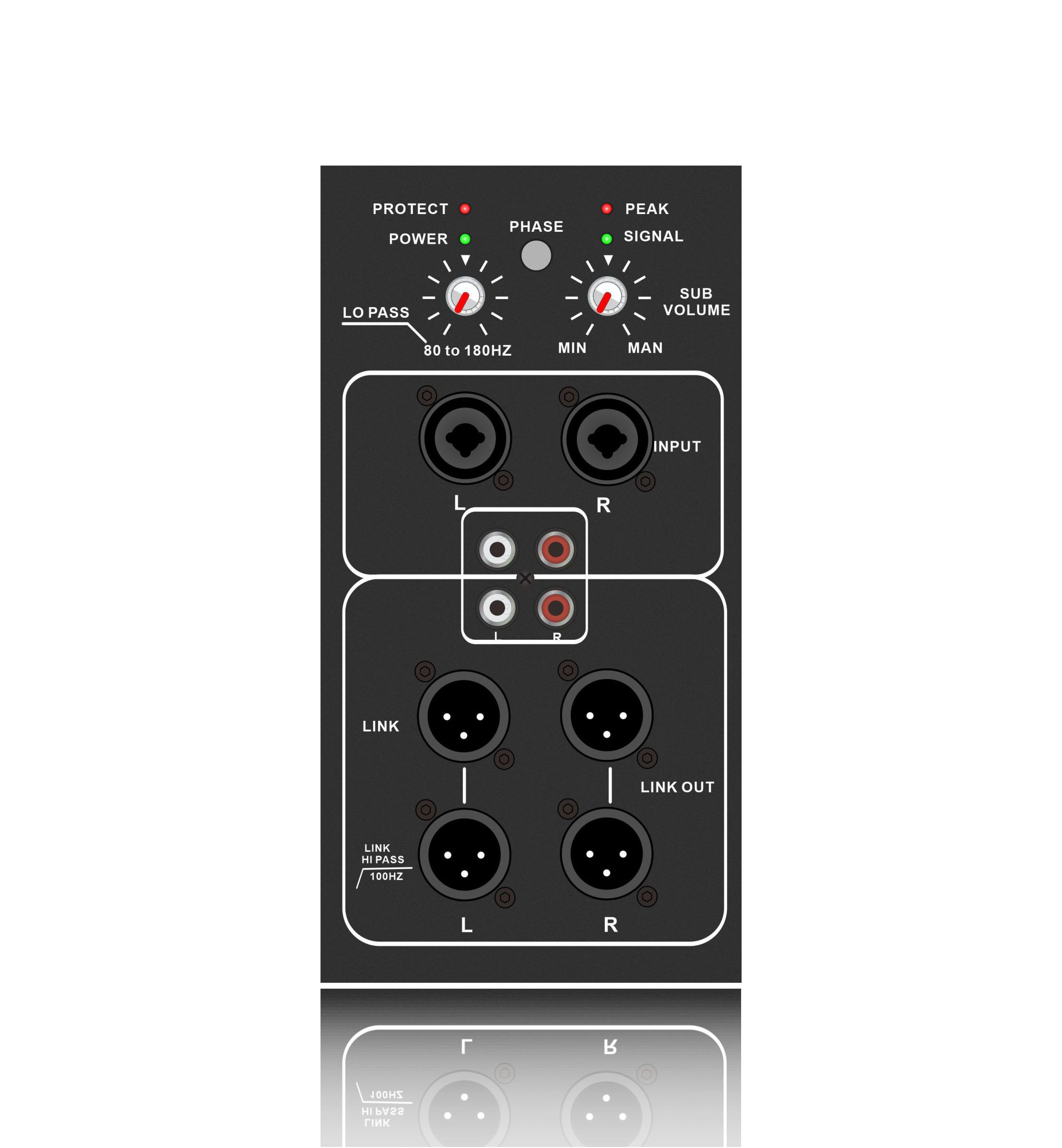 SUB18-2.1 مضخم صوت يعمل بالطاقة من الفئة AB